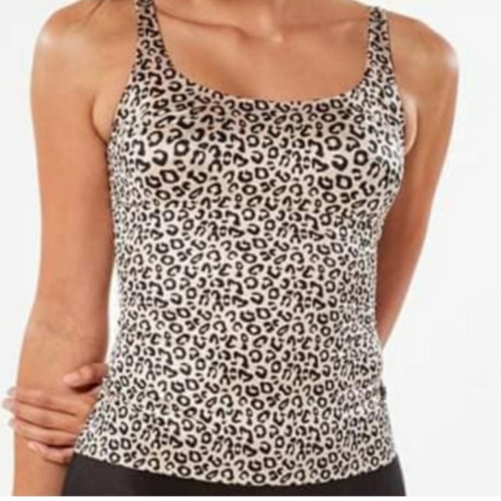 Ruby🎀 Ribbon Original Shaping Cami Camusoke Cheetah Print 32 Tan Black